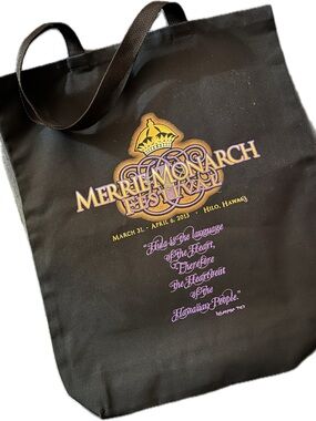 2013 Merrie Monarch Tote Bag with Purple & Gold Logo
